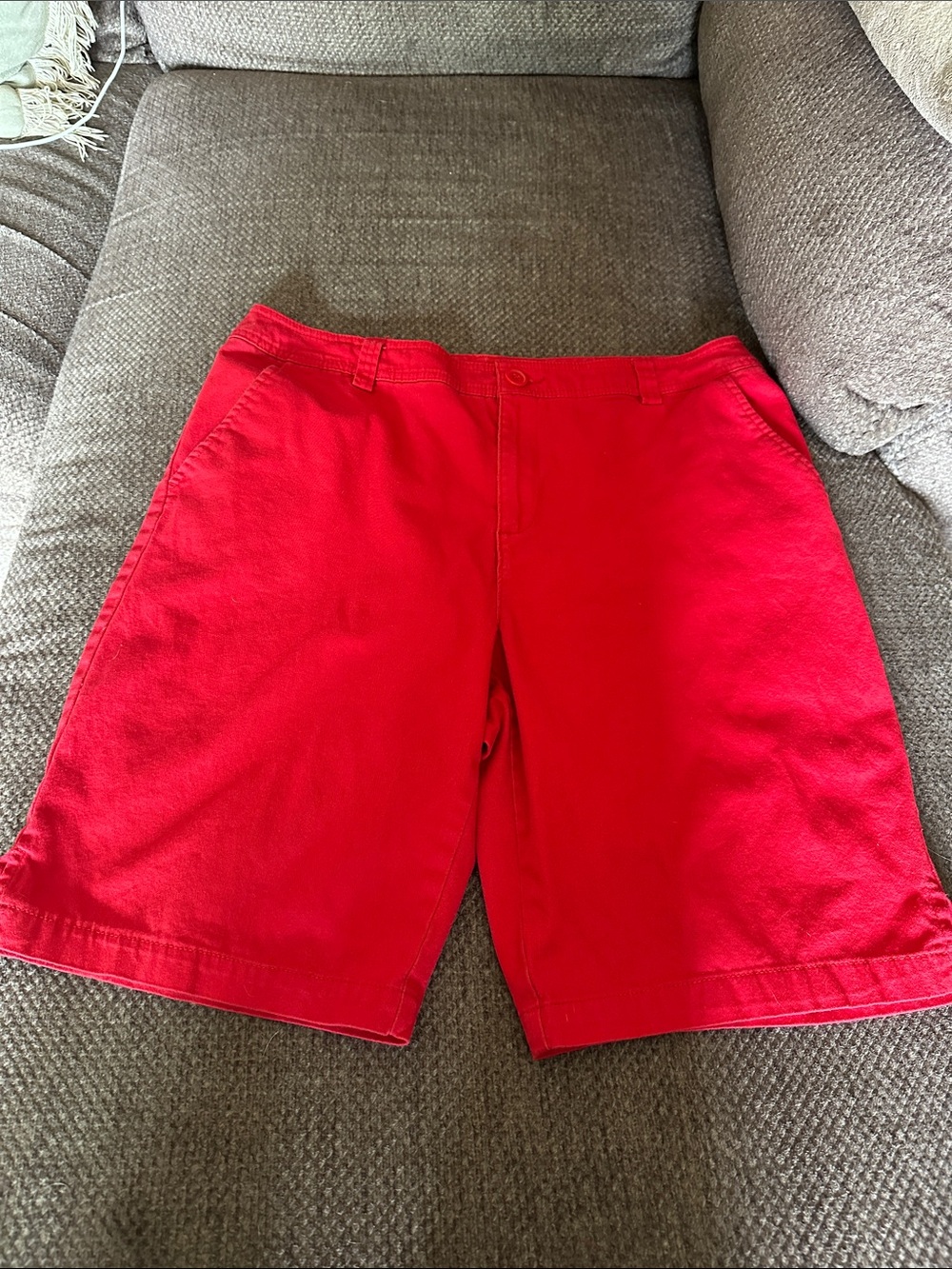 White Stag/ women’s  Bright Red Flat Front Shorts, size 14